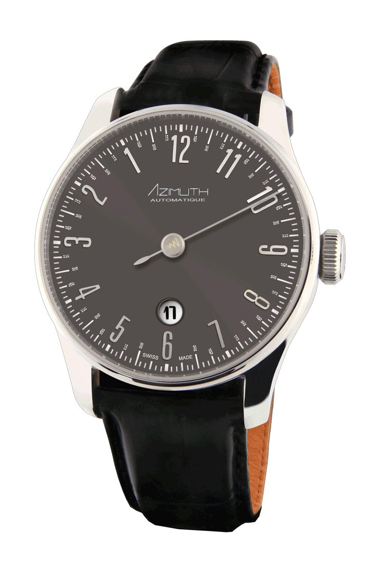 Back In Time 1 hand Gun Metal Grey w date 