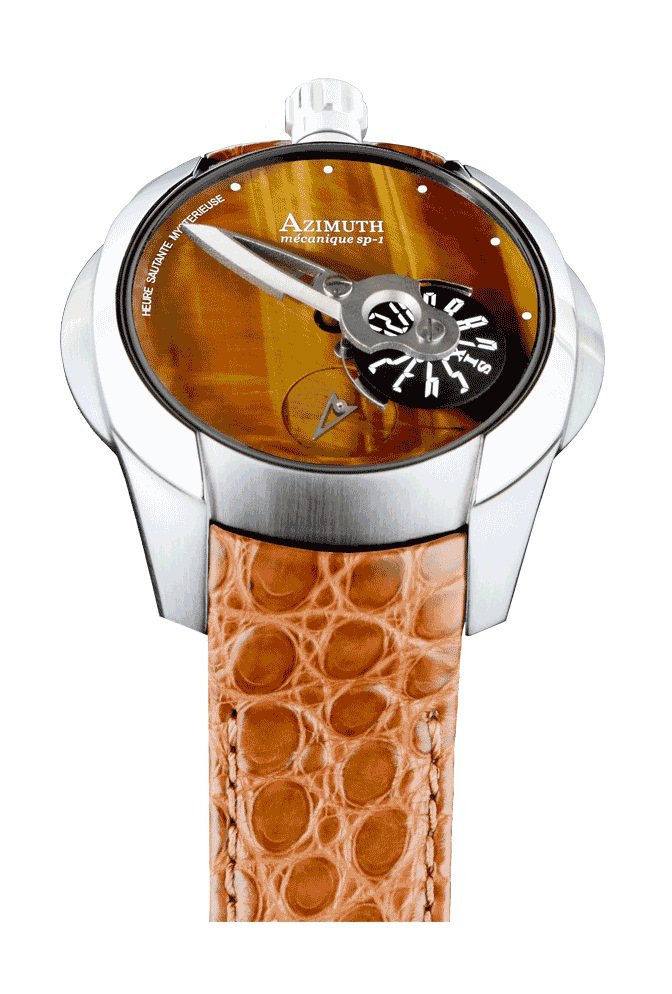 Spaceship Tiger Eye stone dial