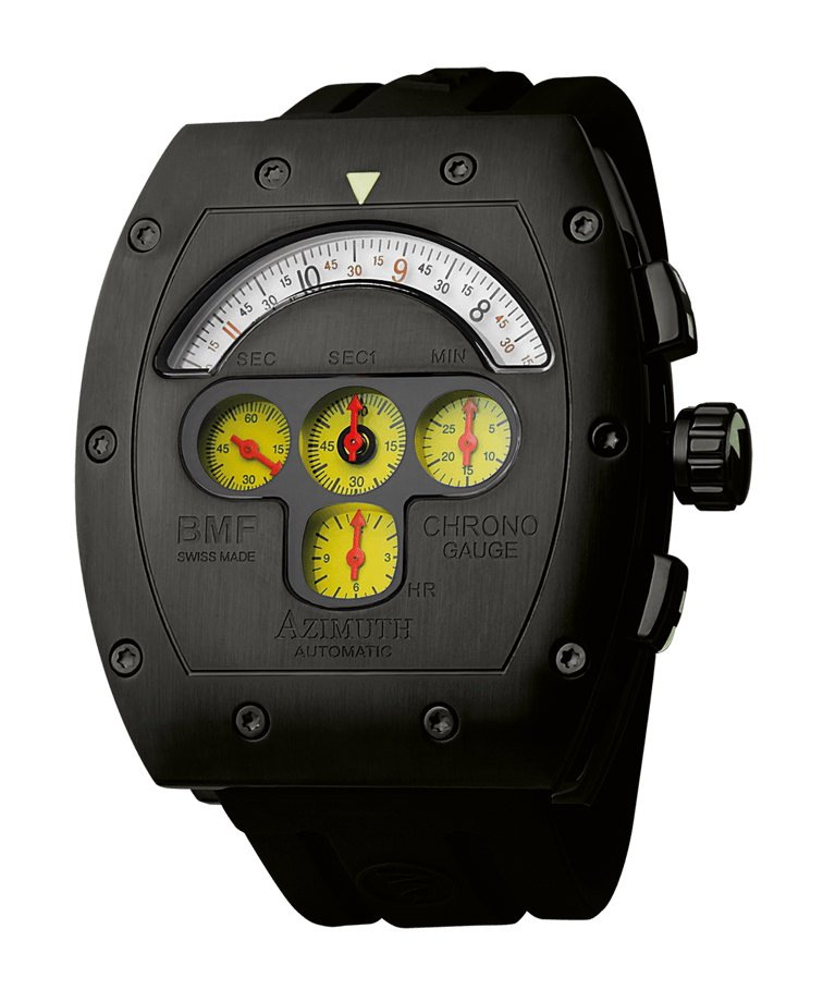 CHRONO GAUGE BMF  PVD case (yellow dial)