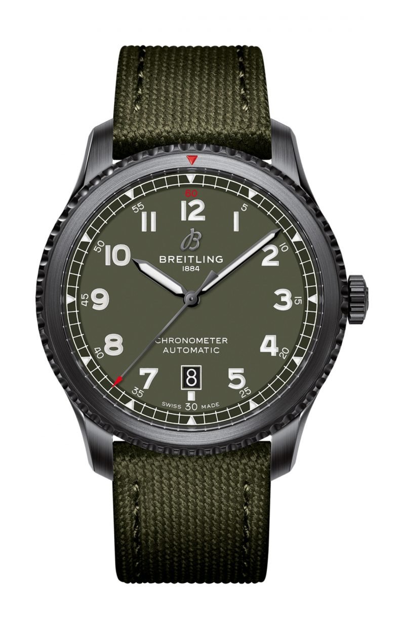 Aviator 8 Automatic 41 Black Steel Curtiss Warhawk