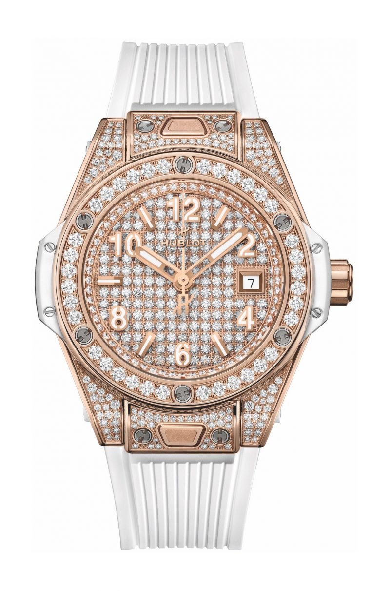 Big Bang One Click King Gold White Full Pave