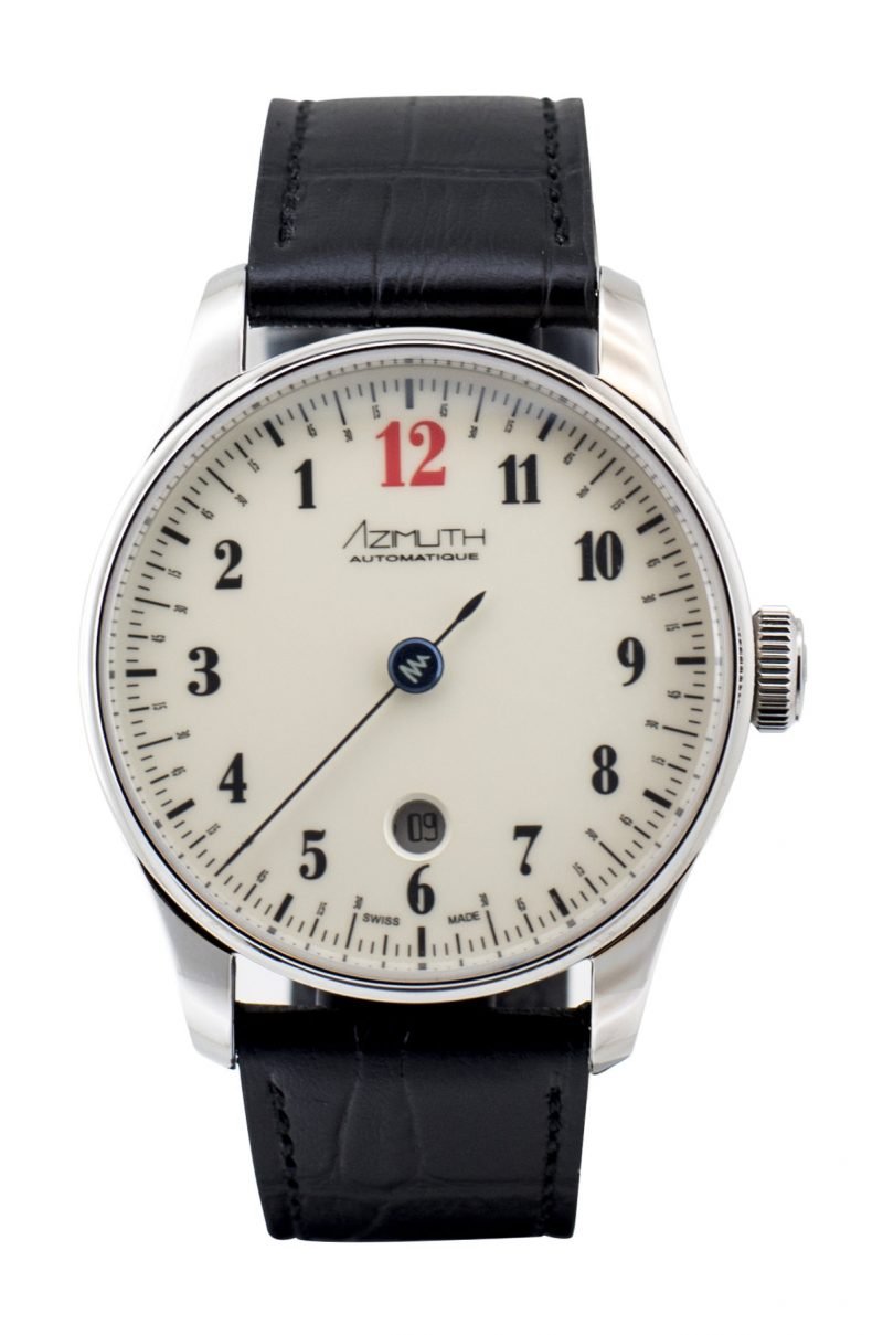 Back In Time 1 hand Enamel Beige w date 