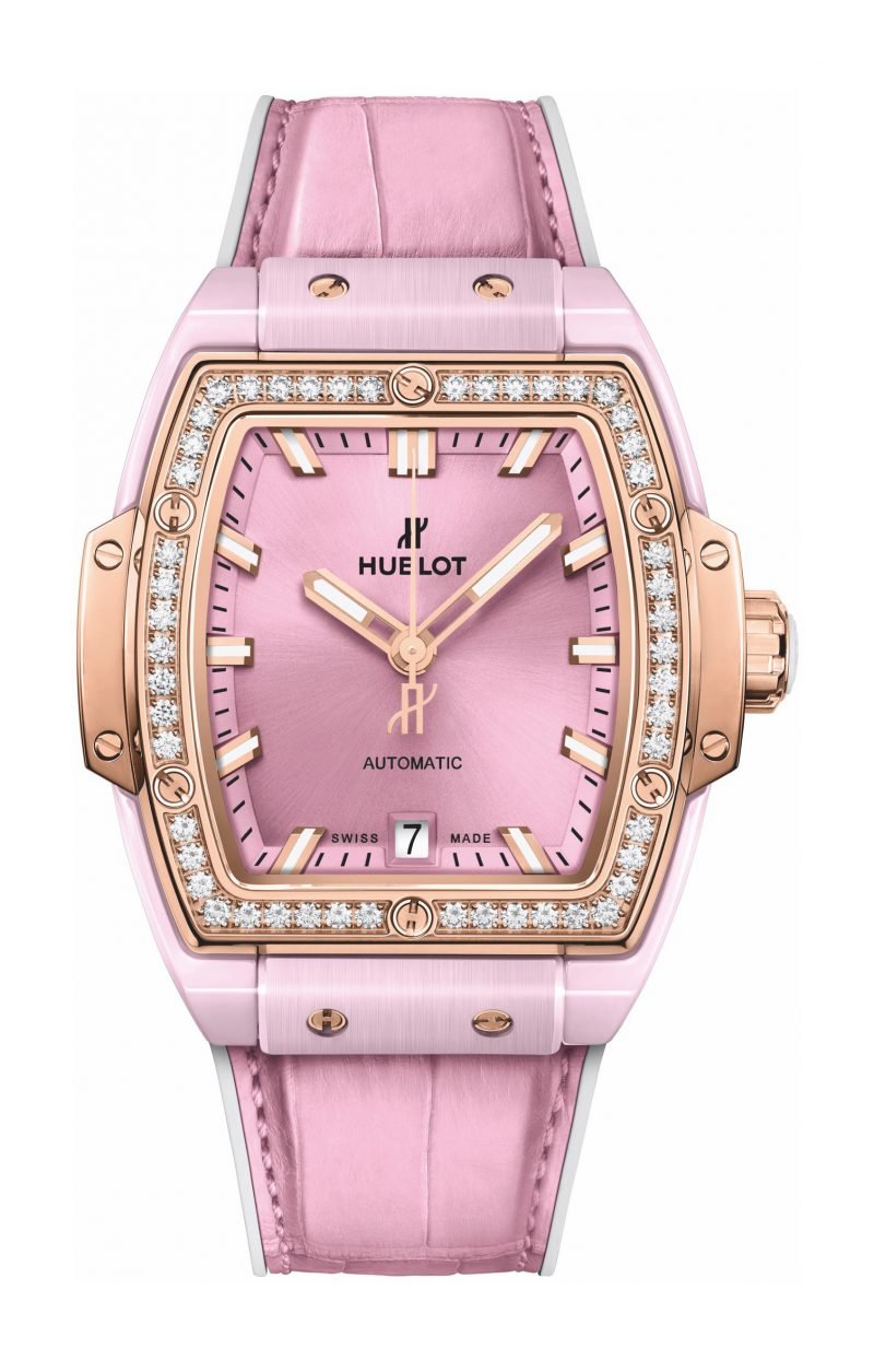 Spirit of Big Bang Pink Ceramic King Gold Diamonds
