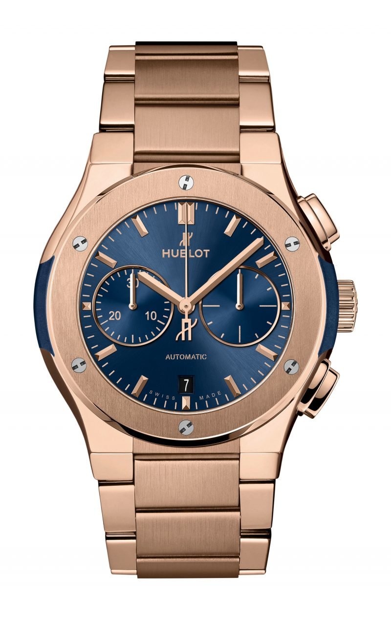 Classic Fusion Chronograph King Gold Blue Bracelet